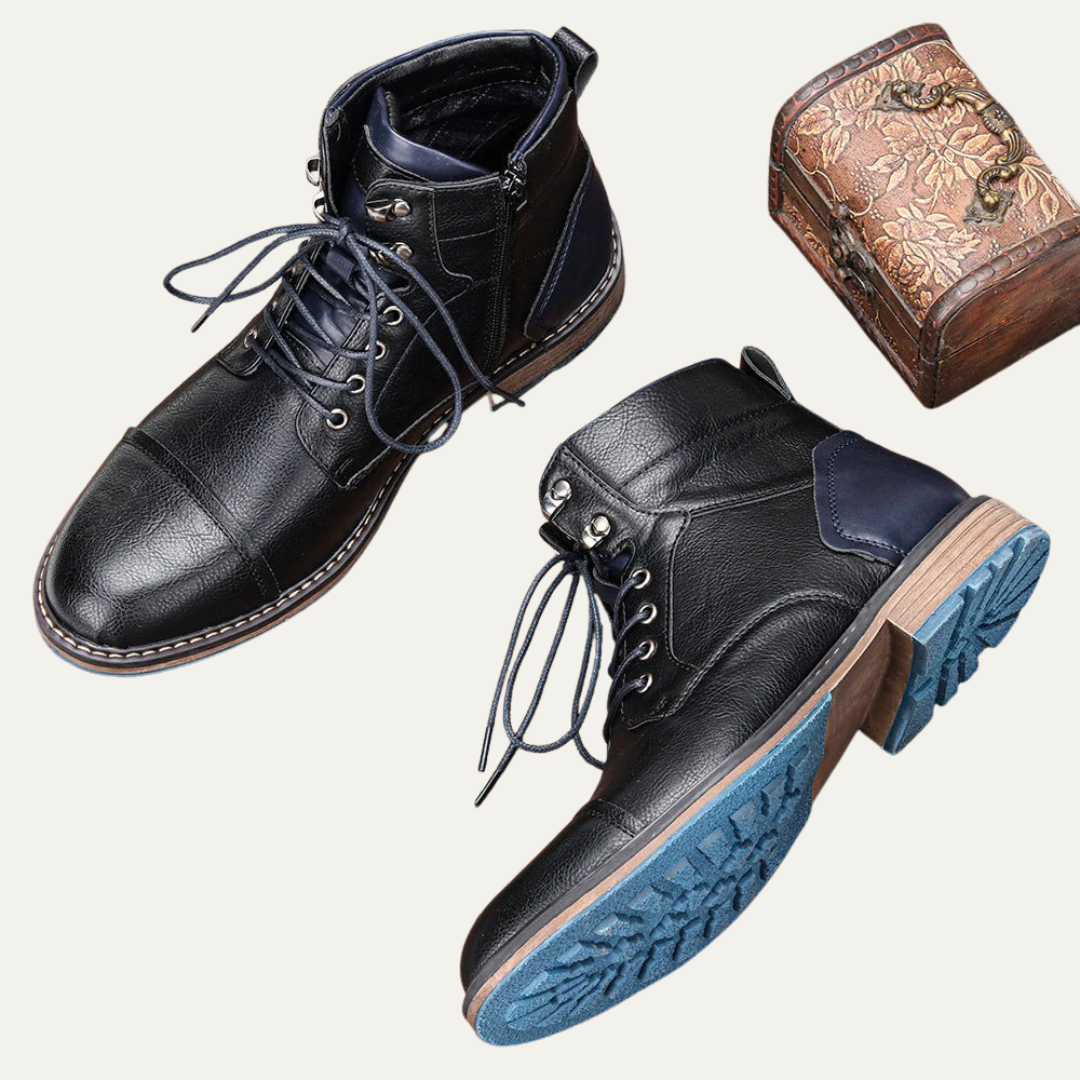 Mens Ankle Bootie Slip-On Textured Croc Pattern