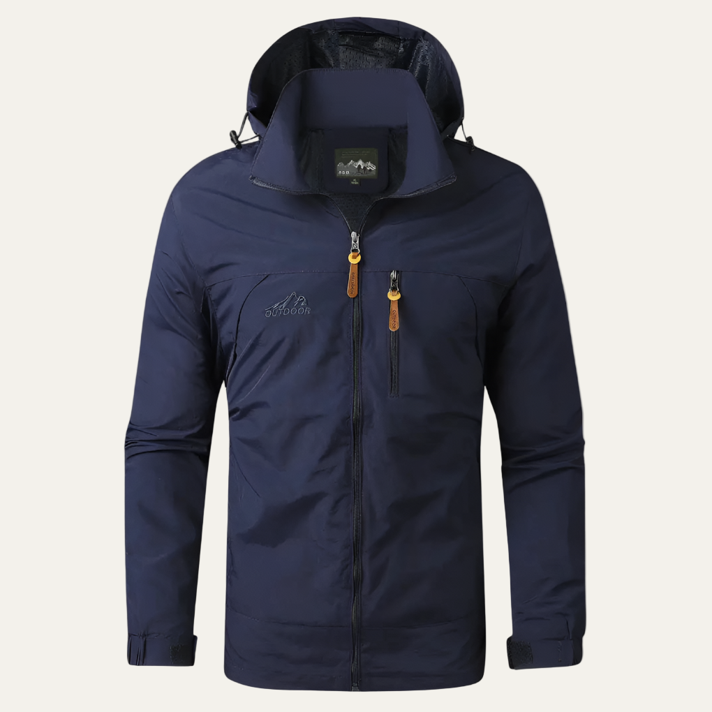 Mens Windbreaker Waterproof Hooded Tactical Fit