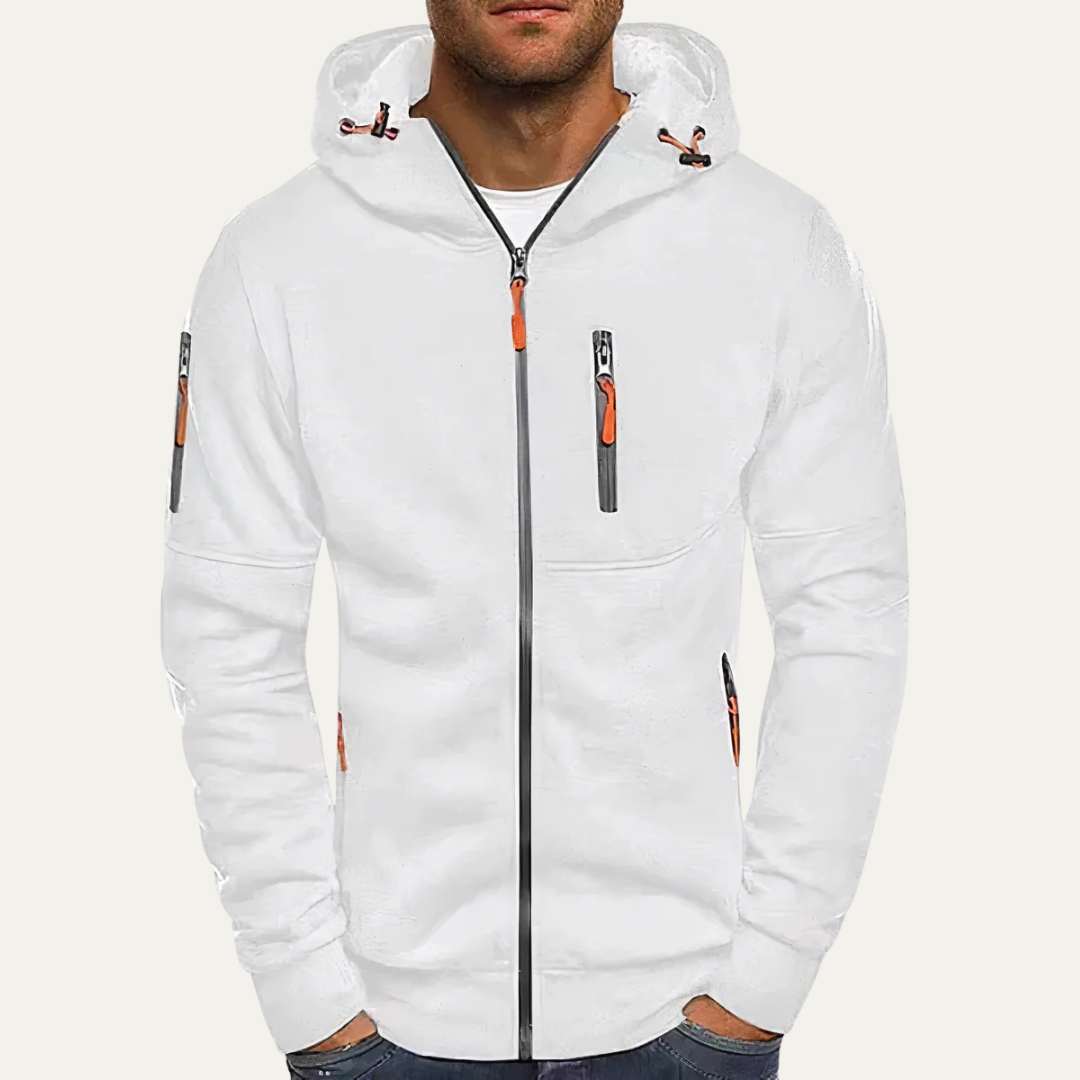 Mens Hooded Sweatshirt Full Zip Functional Fit