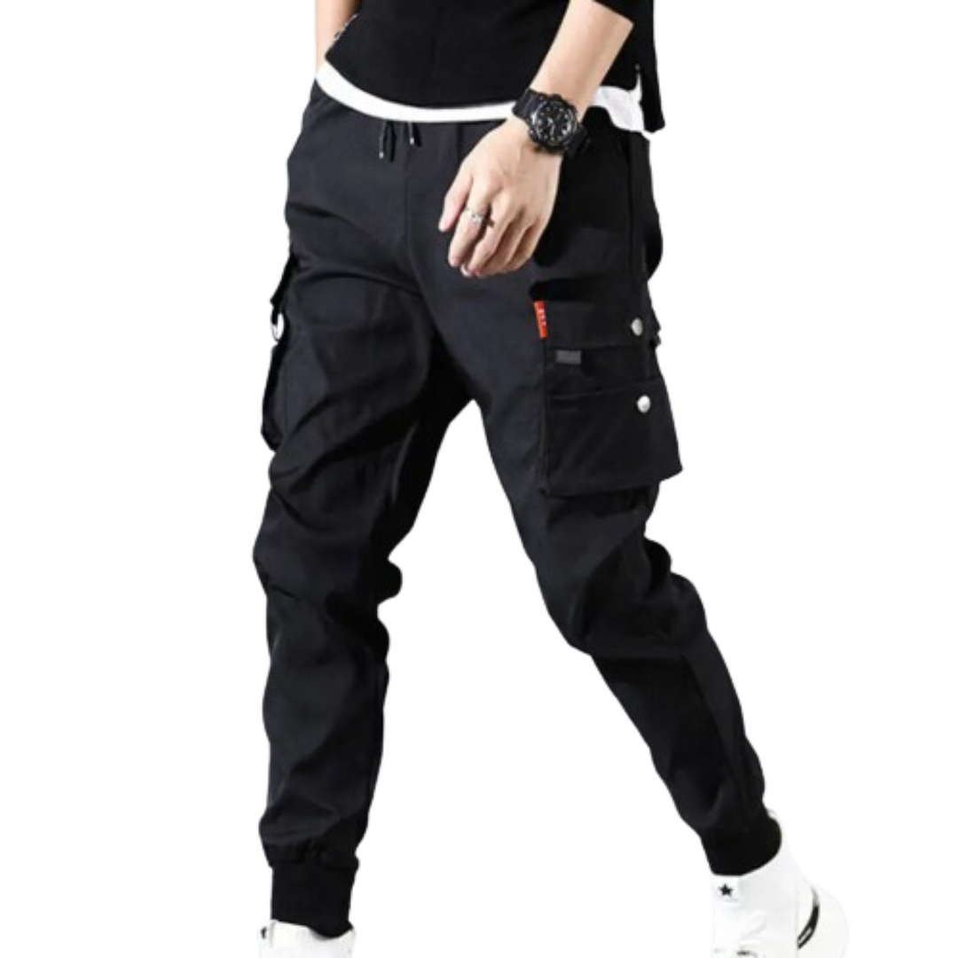 Mens Cargo Pants Relaxed Fit Multiple Pockets