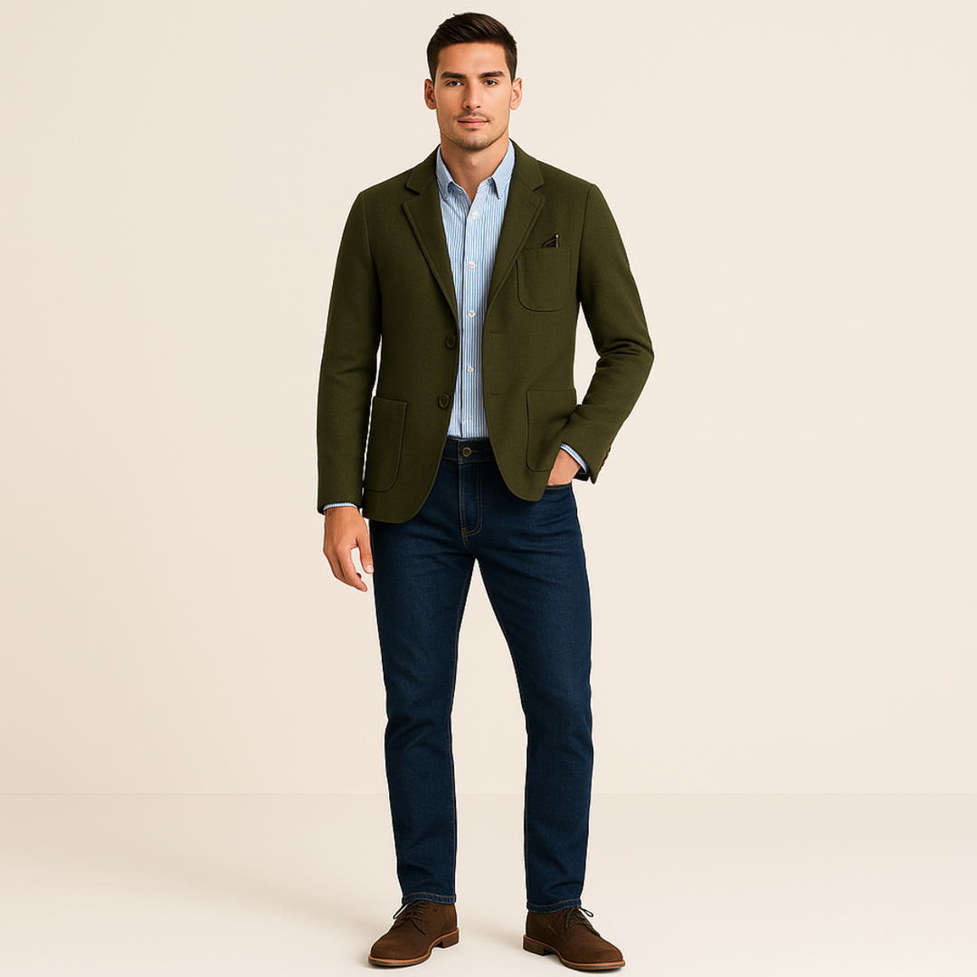 Mens Linen Blazer Formal Fit Wedding Guest