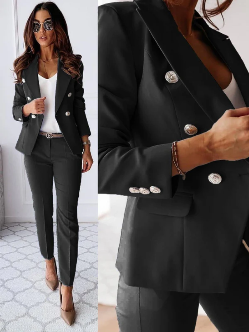 Womens Two-Piece Set Blazer and Pants Stylish Fit