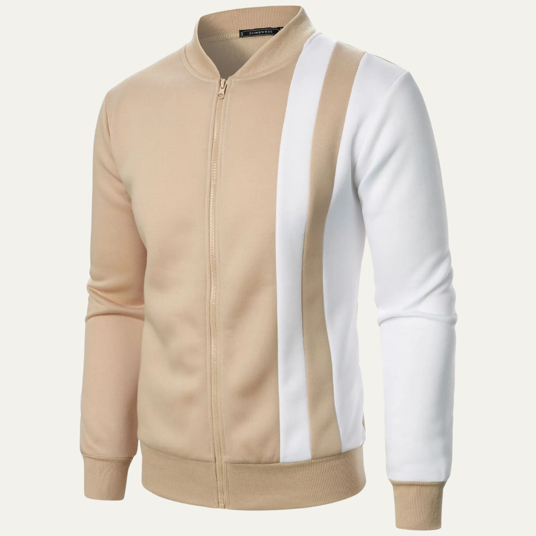 Mens Lightweight Zip-Up Jacket Color Block Design