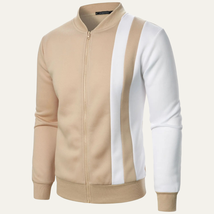 Mens Lightweight Zip-Up Jacket Color Block Design