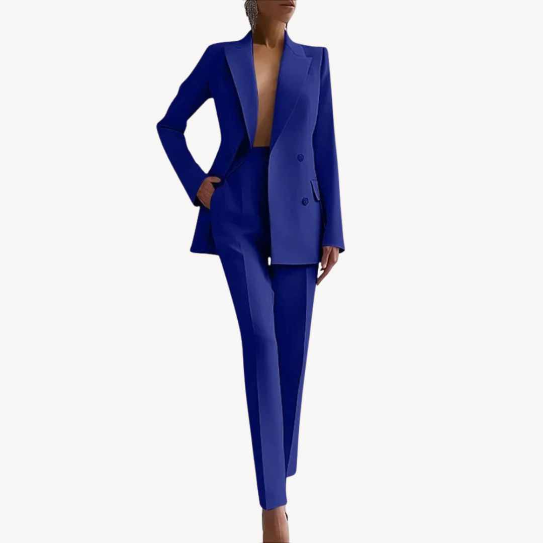 Womens Business Suit Set Fabric Tailored Fit