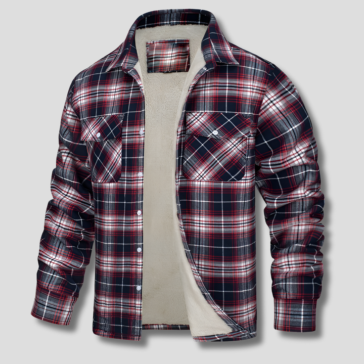 Mens Checked Cotton Flannel Shirt Classic Fit