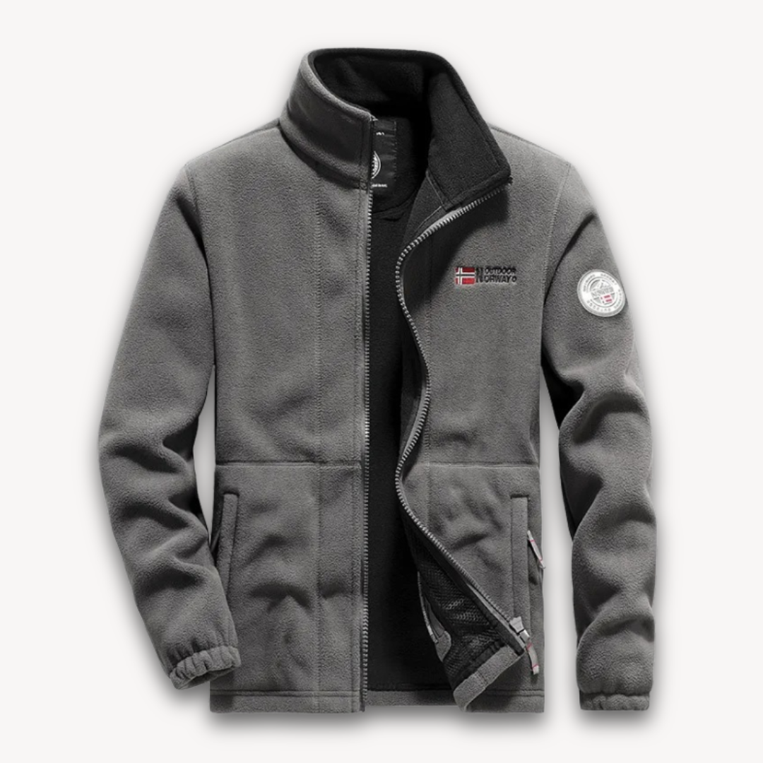 Mens Fleece Jacket Full-Zip Warm Outdoor Coat