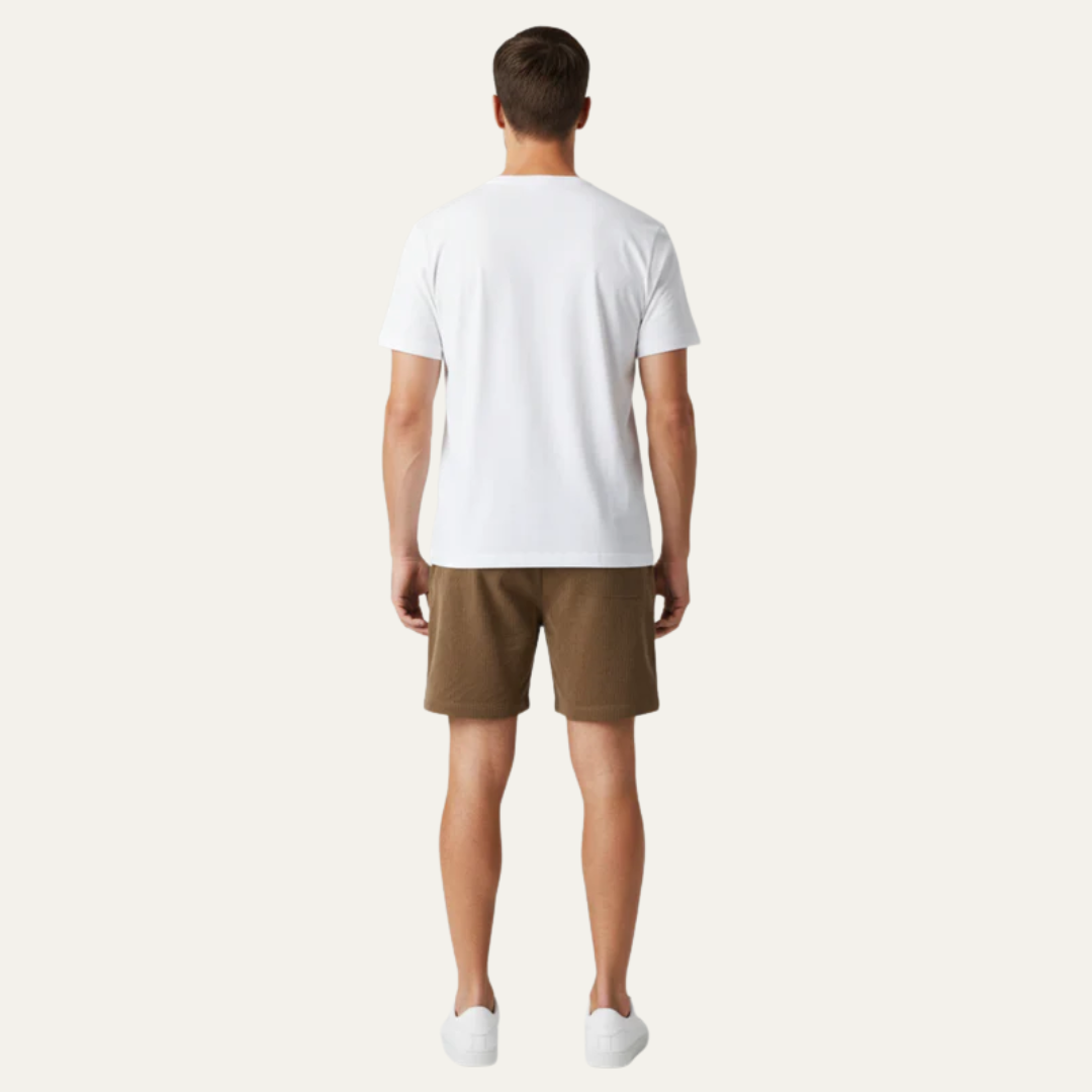 Mens Casual Shorts Drawstring Mid-Thigh Length