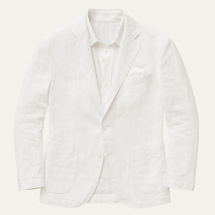 Mens Linen Blazer Formal Fit Summer Wedding Guest