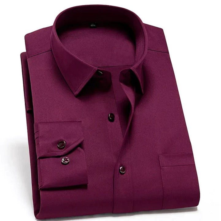 Mens Stretch Shirt Wrinkle-Resistant Comfortable Fit