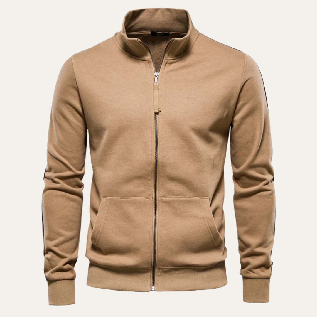 Mens Track Jacket Full Zip Clean Sleeve Design