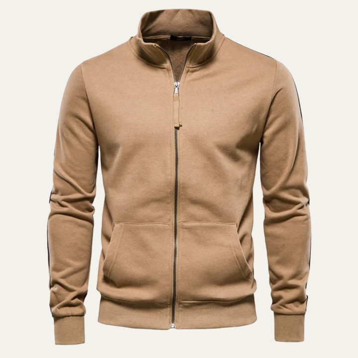 Mens Track Jacket Full Zip Clean Sleeve Design