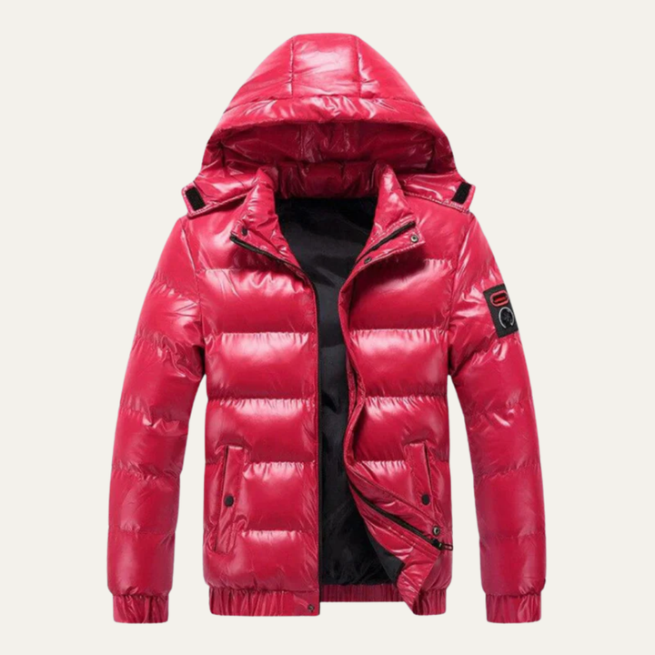 Mens Insulated Puffer Jacket Glossy Finish