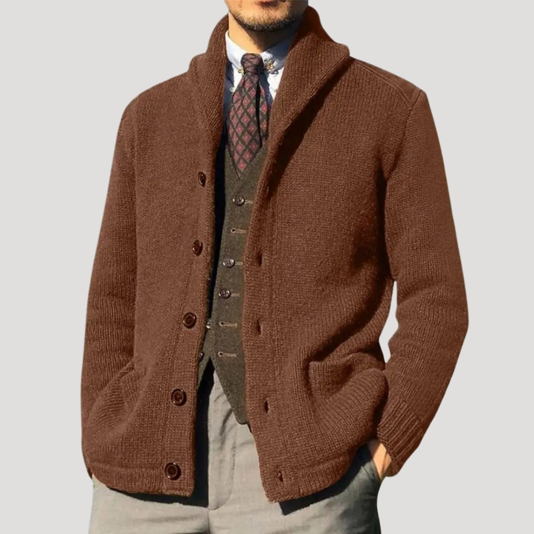 Womens Crew Neck Cardigan Knit Warm Casual Fit - BritishMode