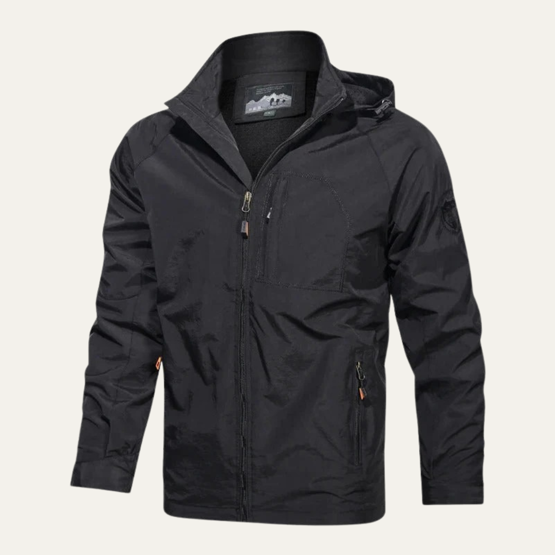 Mens Outdoor Windbreaker Technical Hooded Lightweight