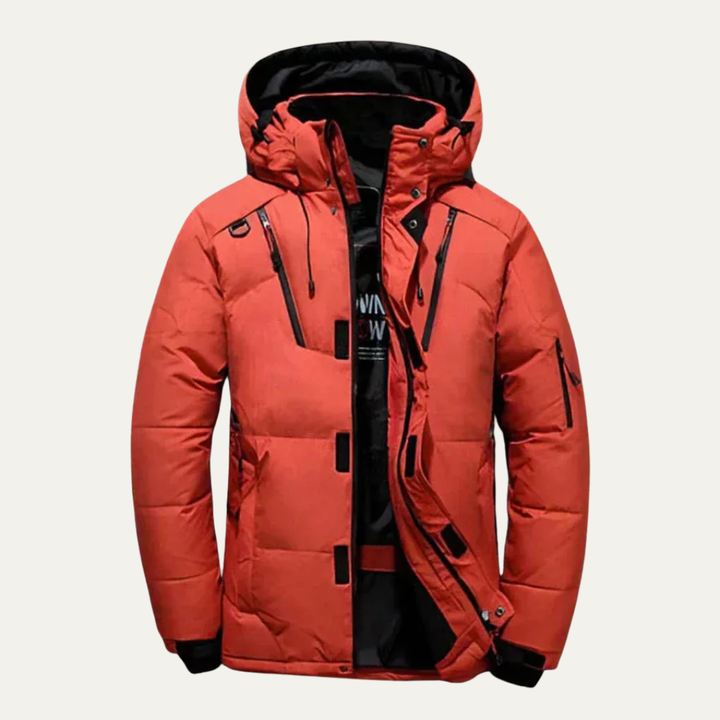 Mens Outdoor Jacket Padded Hooded Warm - BritishMode