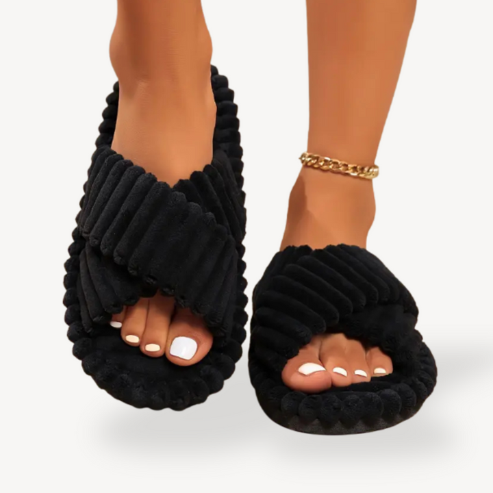 Womens House Slippers with Faux Fur Lining