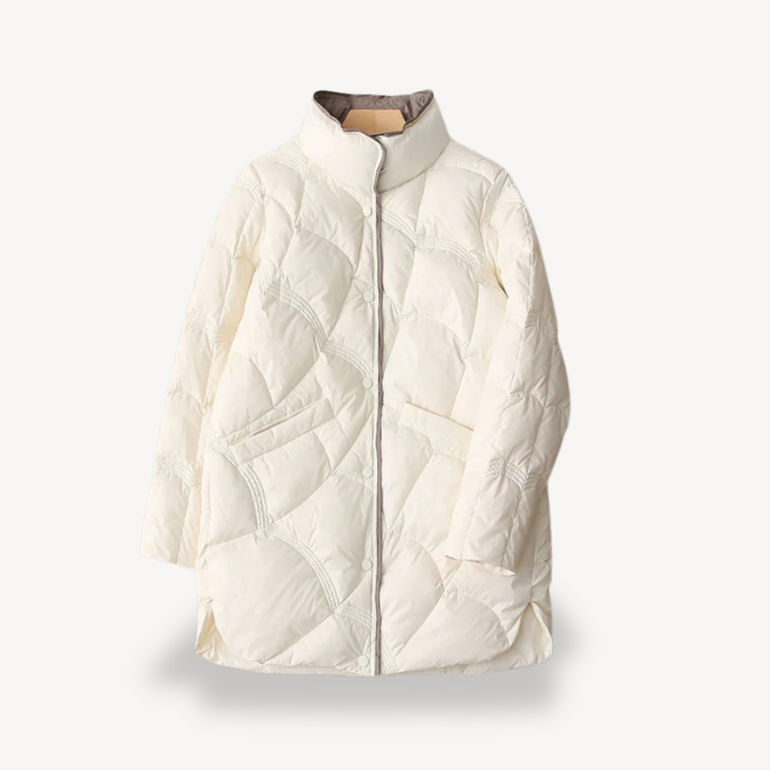 Womens Quilted Down Puffer Jacket Insulated Warm Fit - BritishMode