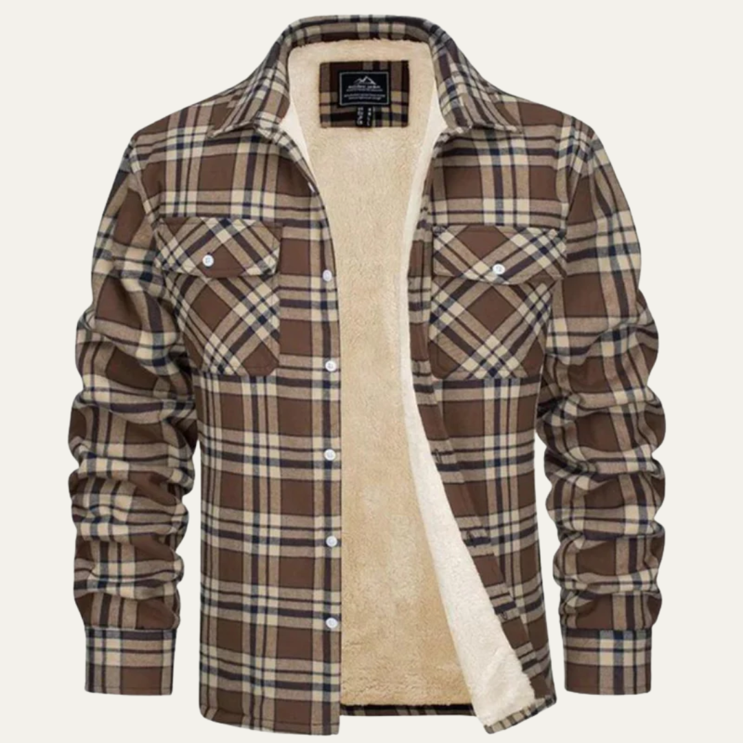 Mens Corduroy Bomber Jacket with Shearling Lining Regular Fit