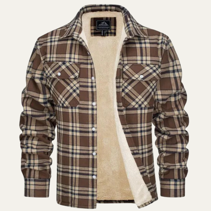 Mens Corduroy Bomber Jacket with Shearling Lining Regular Fit