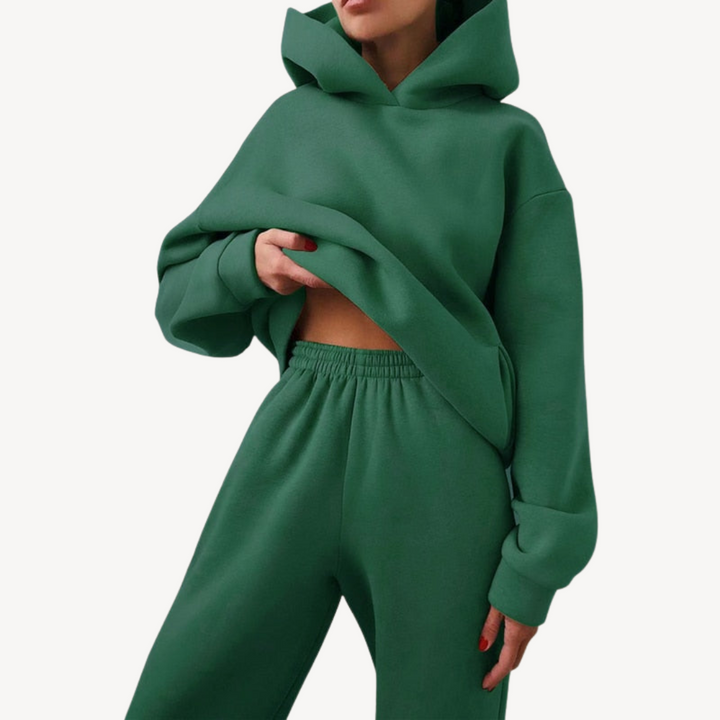 Womens Hoodie and Sweatpants Set Cotton Relaxed Fit