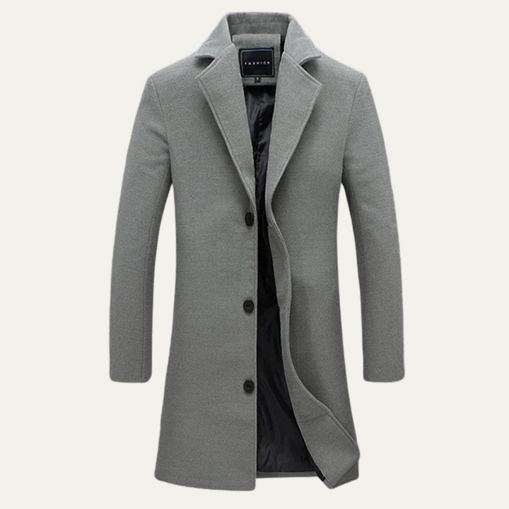 Mens Wool Long Coat Smart Casual Fit