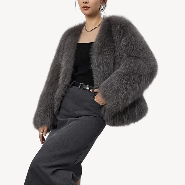 Womens Winter Jacket Faux Fur Collar Insulated Fit