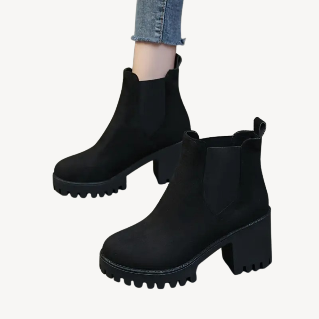 Womens Orthopedic Ankle Boots Chunky Heel Comfortable Fit