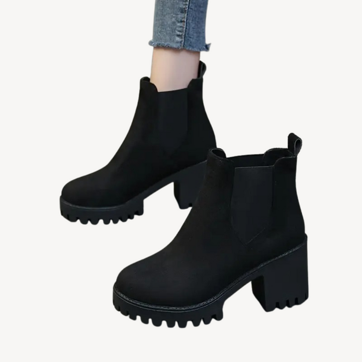 Womens Orthopedic Ankle Boots Chunky Heel Comfortable Fit