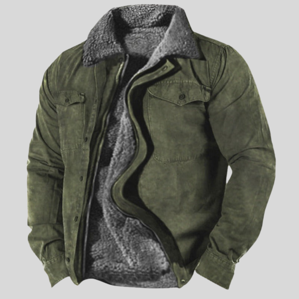 Mens Workwear Jacket with Sherpa Collar