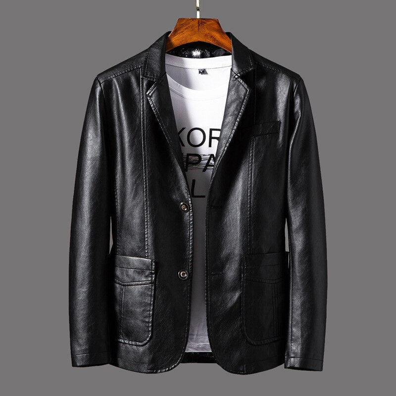Mens Leather Jacket Stylish Fit