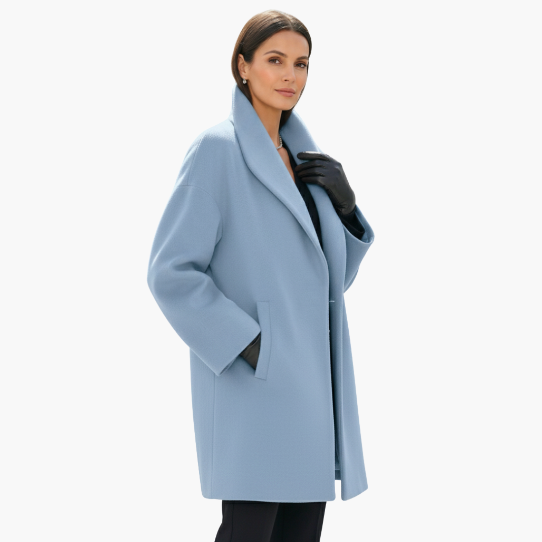 Womens Oversized Cocoon Coat Relaxed Fit