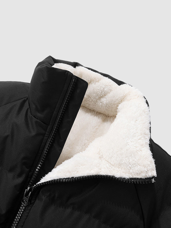 Mens Puffer Jacket Fleece Lined Oversized Fit