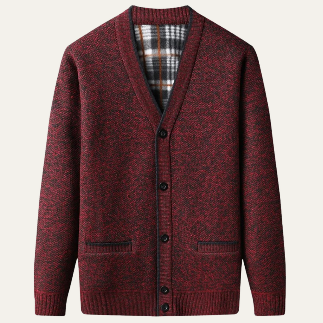 Mens Casual Button Front Cardigan Warm Fit