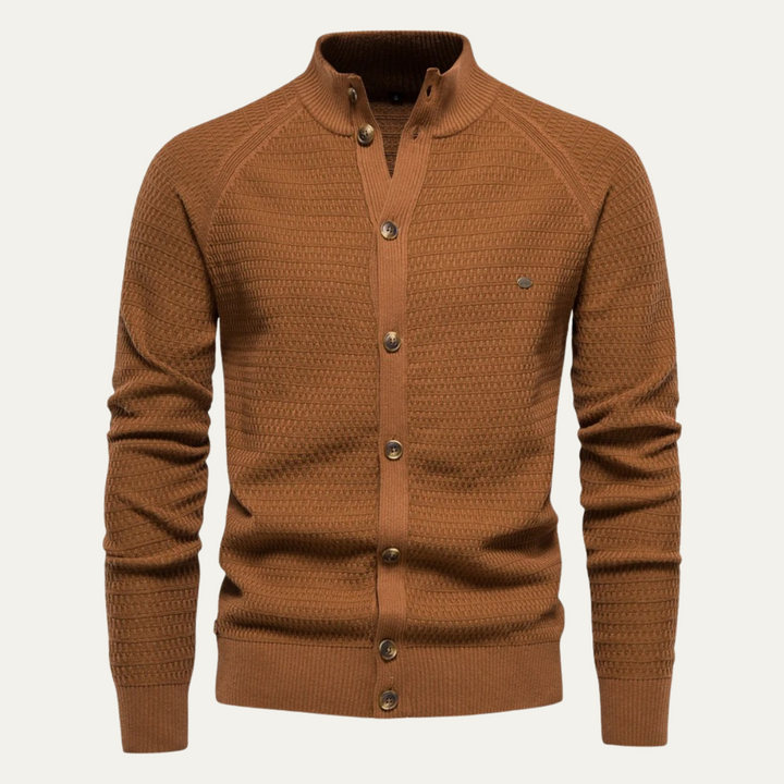 Mens Casual Knitted Cardigan Button-Up Style