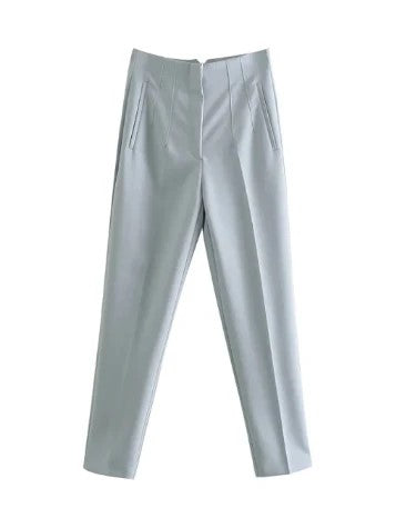 Womens High-Waisted Work Trousers Classic Fit