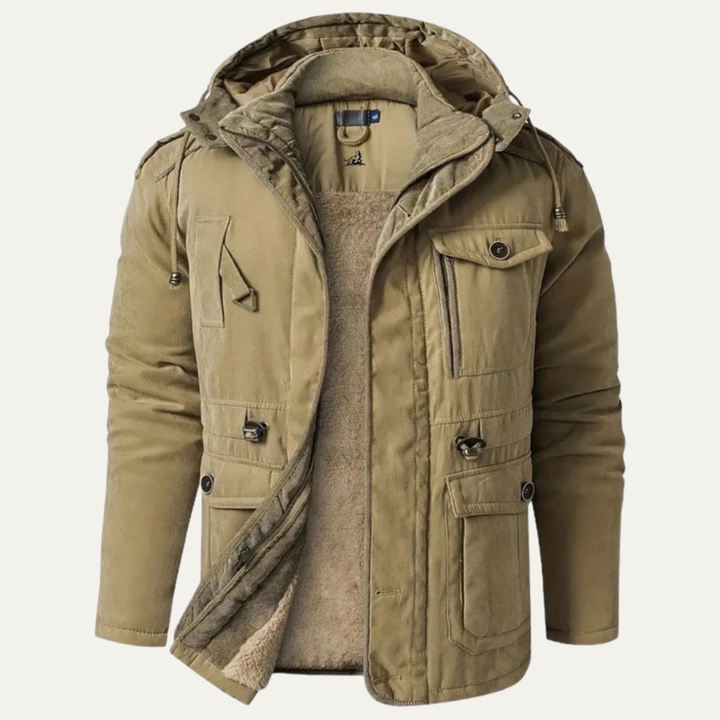 Mens Corduroy Utility Jacket Sherpa Collar