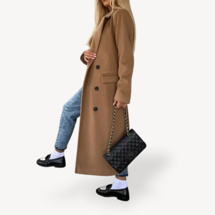 Womens Long Trench Coat Classic Fit