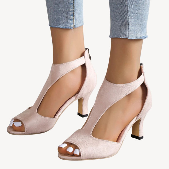 Womens Orthopedic Heels Suede Ergonomic Design