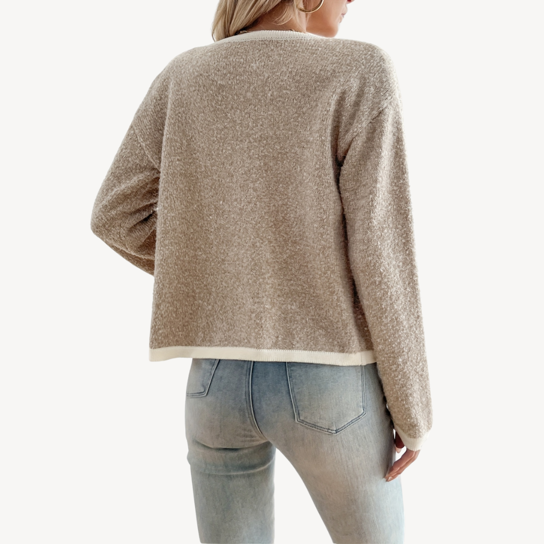 Womens Cardigan Sweater Knit Relaxed Fit