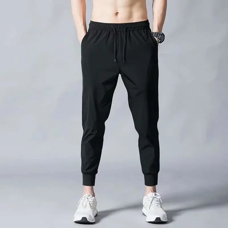 Mens Sweatpants Cotton Blend Relaxed Fit Elastic Bottoms