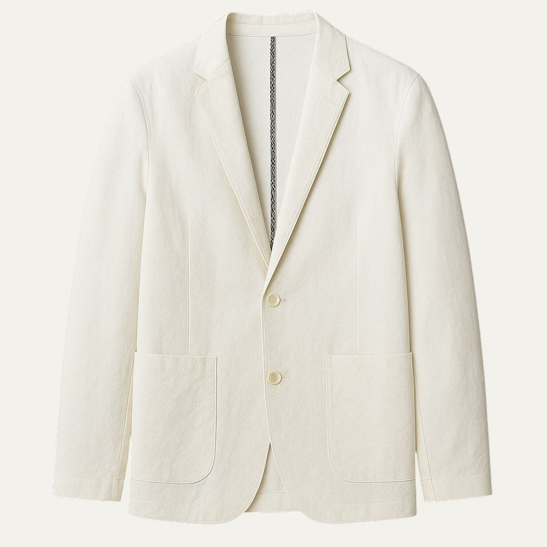 Mens Linen Blazer Relaxed Fit Tailored Style - BritishMode