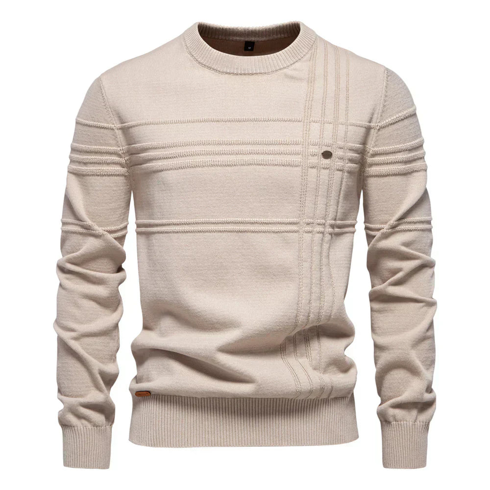 Mens Knit Sweater with Chest Pattern