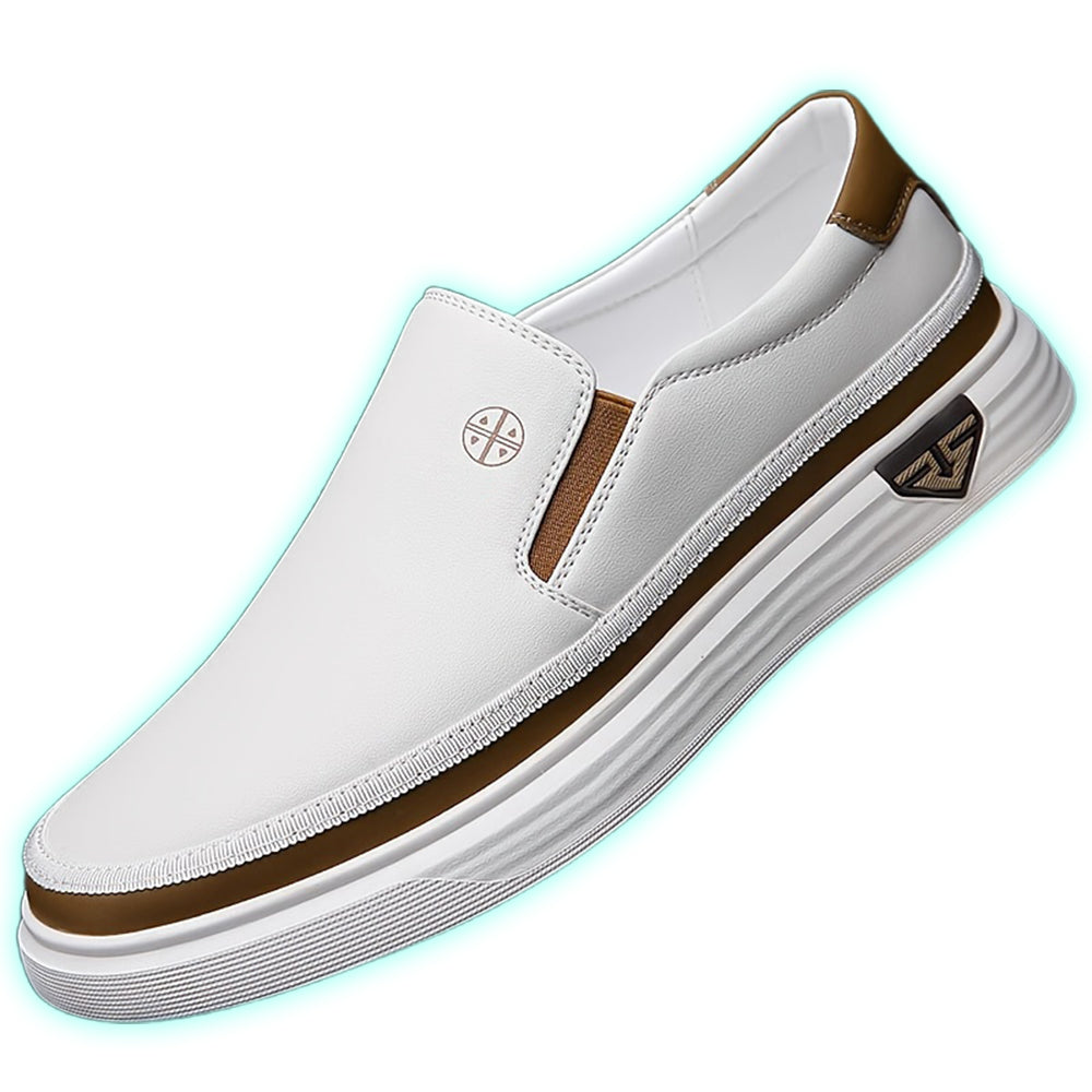 Mens Slip-On Loafers Leather Casual Sneakers - BritishMode