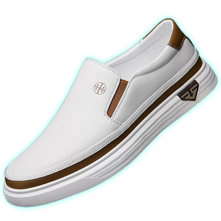 Mens Slip-On Loafers Leather Casual Sneakers - BritishMode