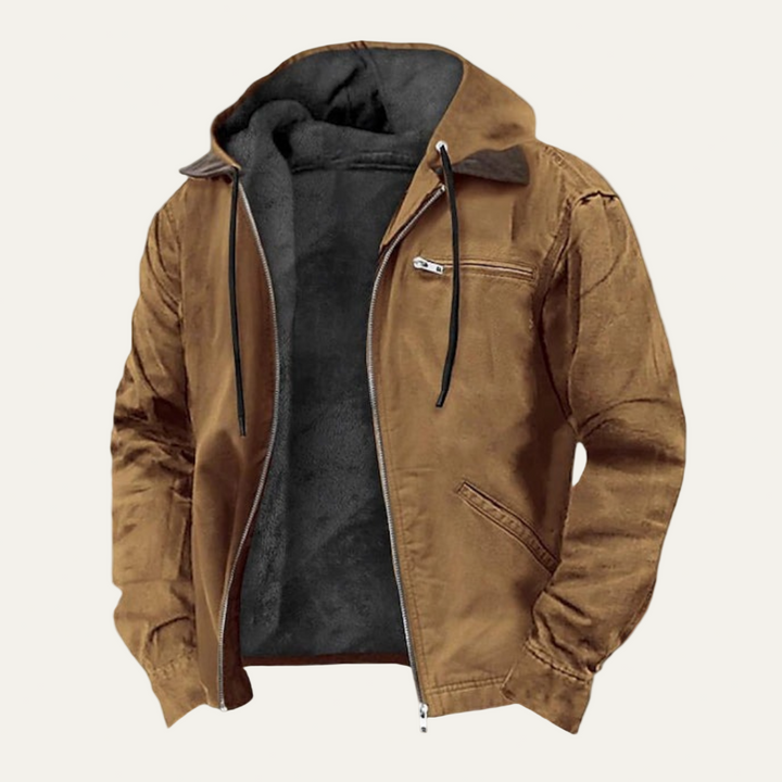 Mens Hooded Zip Jacket Modern Fit - BritishMode