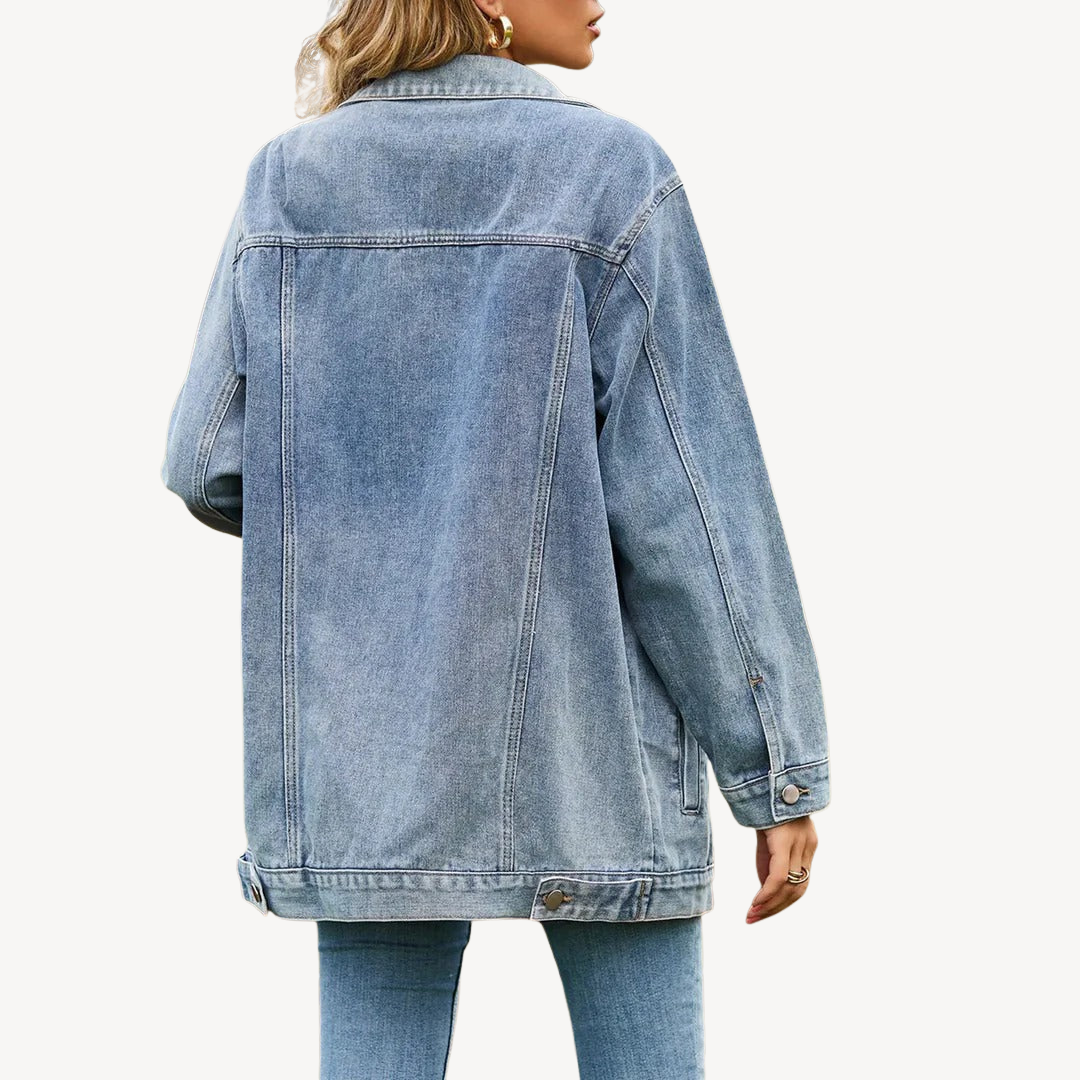 Womens Denim Jacket Button-Up Fit