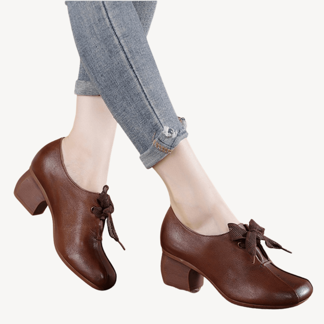 Womens Orthopedic Heels with Bow Detail