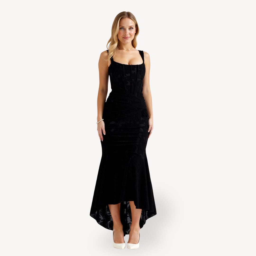 Womens Corset Bustier Dress Fishtail Maxi Style