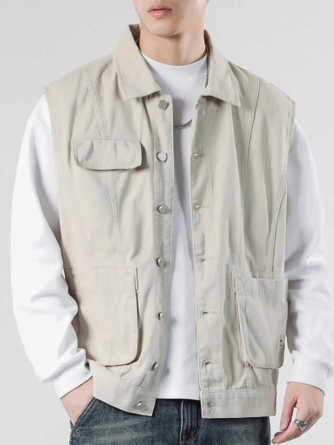 Mens Button-Down Waistcoat Big and Tall Fit - BritishMode